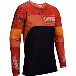 Leatt 4.5 Enduro Patch 2025 Maillot de motocross, noir-orange, taille M pour Hommes