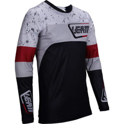 Leatt 4.5 Enduro Patch 2025 Maillot de motocross, noir-gris-rouge, taille XL pour Hommes