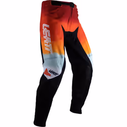 Leatt 4.5 Sunrise 2025 Pantalons de motocross, noir-blanc-rouge-orange, taille L pour Hommes