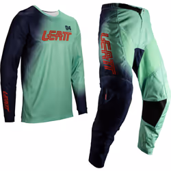 Leatt 3.5 Ride Kit Fade 2025 Ensemble maillot et pantalon de motocross, vert-bleu, taille M pour Hommes
