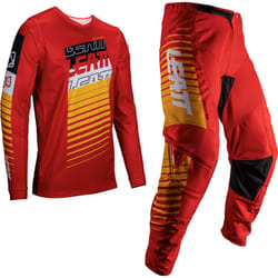 Leatt 3.5 Ride Kit Stripes 2025 Ensemble maillot et pantalon de motocross, rouge, taille M pour Hommes