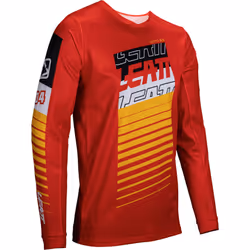 Leatt 3.5 Ride Kit Stripes 2025 Ensemble maillot et pantalon de motocross, rouge, taille XL pour Hommes