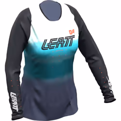Leatt Moto 4.5 Lite Maillot de motocross femme, noir-blanc-bleu, taille M pour Femmes