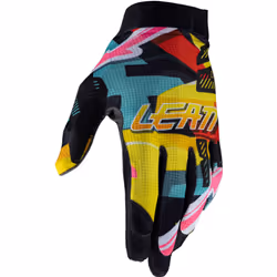Leatt 1.5 GripR Carnival 2025 Gants de motocross, rouge-bleu-jaune, taille L pour Hommes