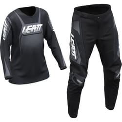 Leatt 3.5 Ride Kit Venom 2025 Mini/Junior Ensemble maillot et pantalon de motocross, noir-gris-blanc, taille XS