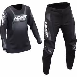 Leatt 3.5 Ride Kit Venom 2025 Mini/Junior Ensemble maillot et pantalon de motocross, noir-gris-blanc, taille M