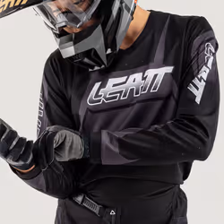 Leatt 3.5 Ride Kit Venom 2025 Mini/Junior Ensemble maillot et pantalon de motocross, noir-gris-blanc, taille M