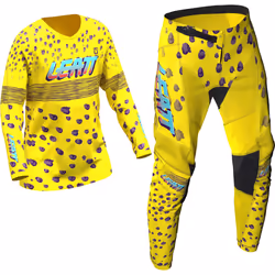 Leatt 3.5 Ride Kit Cheetah 2025 Mini/Junior Ensemble maillot et pantalon de motocross, jaune, taille 2XS