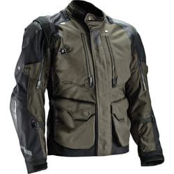 Leatt ADV Multitour 5.5 Veste textile de moto imperméable, noir-vert, taille M pour Hommes
