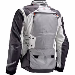 Leatt ADV Multitour 5.5 Veste textile de moto imperméable, gris-rouge, taille L pour Hommes