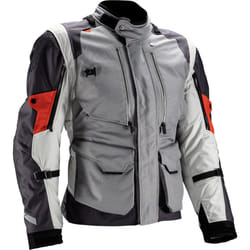 Leatt ADV Multitour 5.5 Veste textile de moto imperméable, gris-rouge, taille 3XL pour Hommes
