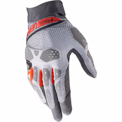 Leatt ADV X-Flow 5.5 Short Gants de moto, gris-rouge, taille XS pour Hommes - Vue supplémentaire 4