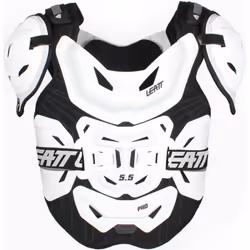 Leatt 5.5 Pro Plastron, blanc, taille S M L XL pour Hommes