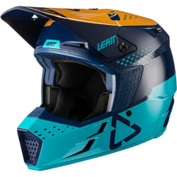 Leatt Moto 3.5 V21.4 Horizontal Casque de motocross, bleu, taille XL pour Hommes