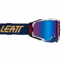 Leatt Velocity 6.5 Iriz Guard Lunettes de motocross, blanc-bleu pour Hommes