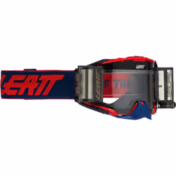 Leatt Velocity 6.5 Roll-Off Combat Lunettes de motocross, rouge-bleu pour Hommes