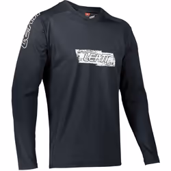 Leatt DBX 2.0 MTB LS Logo Jersey de bicyclette, noir, taille S pour Hommes