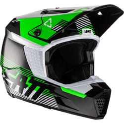 Leatt Moto 3.5 V.22 Casque de motocross, noir-blanc-vert, taille L pour Hommes