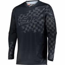Leatt Moto 4.5 Lite Brushed Maillot de motocross, noir-gris, taille M pour Hommes