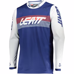 Leatt Moto 4.5 Lite Color Maillot de motocross, bleu, taille S pour Hommes