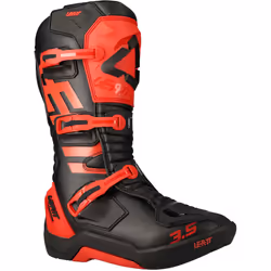 Leatt 3.5 Bottes de motocross, noir-rouge, taille 40 41 pour Hommes