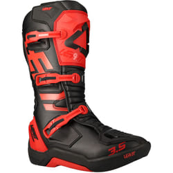 Leatt 3.5 Bottes de motocross, noir-rouge, taille 44 45 pour Hommes