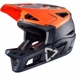 Leatt MTB Gravity 4.0 Orange/Black Casque de descente, noir-orange, taille XL pour Hommes