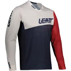 Leatt MTB Gravity 4.0 Maillot de vélo pour enfants, blanc-bleu, taille M pour Des gamins