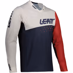 Leatt MTB Gravity 4.0 Maillot de vélo pour enfants, blanc-bleu, taille M pour Des gamins