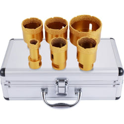 VEVOR Foret Diamant a Sec Trepan Scie Cloche Kits 20/35/40/45/50/68 mm 6 Pcs Forets Diamantes Cylindrique Ensemble de Scies-cloches avec Filetage M14