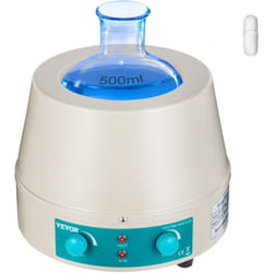 VEVOR Manteau Chauffant deagitateur Magnetique 500ml, Kit de Manteau de Chauffage Magnetique 500W, Chauffe-Ballon Agitateur pour Melange de Liquide