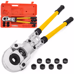 Outil de Sertissage de Tuyaux Ø 16 - 32 mm Nous vous proposons une pince à sertir de qualité supérieure avec 8 matrices adapt ...