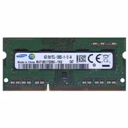 Samsung 4GB DDR3 SO-DIMM, 4 Go, 1 x 4 Go, DDR3, 1600 MHz, 204-pin SO-DIMM
