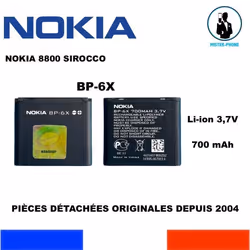 BATTERIE ORIGINALE REMPLACEMENT OEM NOKIA BP-6X 700mAh SIROCCO 8800 AKKU ACCU