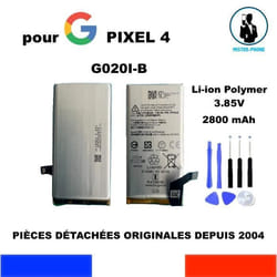 BATTERIE ORIGINALE G020I-B POUR GOOGLE PIXEL 4 G020M G020N G020I 2800mAh OEM + KIT OUTILS