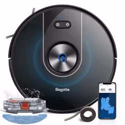 Bagotte BG800 Max robot aspirateur 0,5 L Sans sac Noir