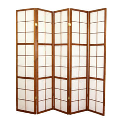 Pegane - Paravent japonais bois brun - 5 pans
