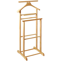 Pegane - Valet de nuit en bois massif coloris naturel - L47 x P36 x H102 cm