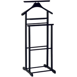 Valet de nuit en bois massif couleur noir - L47 x P36 x H102 cm