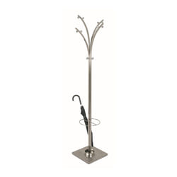 Porte manteaux en tube d'acier Optique Inox - L45 x P45 x H187 cm