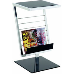 Table d'appoint en tube d'acier Coloris Noir - L36 x P30 x H60 cm