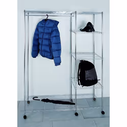 Portant en tube d'acier, pratique dans une entrée ou une chambre pour prendre vos vêtements et déposer quelques paires de cha ...