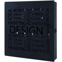 Pegane - Boite à clés en métal Coloris Noir, L22 x P5 x H24 cm