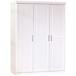 Armoire Magnus 3 Portes Blanc, Dim : 140 x 55 x 190 cm Pegane