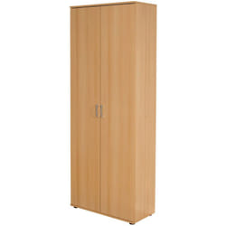 Armoire avec étagères Vetra de 2 portes décor hêtre, 70 x 34 x 189 cm