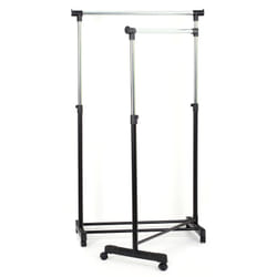 Pegane - Portant double pivotant, h ajustable de 104 à 174 cm x L90.5 cm x p 43 cm
