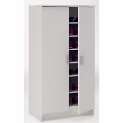 Armoire à chaussures avec 2 portes, pour les chaussures avec ou sans talons. Meuble en panneaux de particules 12, 15 mm revêt ...