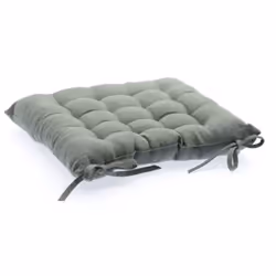 La galette de chaise carrée matelassée est très confortable, 100 % coton ! Elle habille vos chaises et vient compléter la déc ...