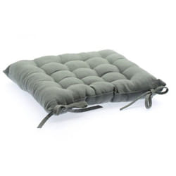 Lot de 4 Coussins de chaise en coton Gris, 38 x 38 cm Pegane