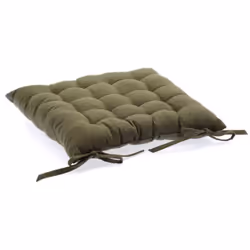 La galette de chaise carrée matelassée est très confortable, 100% coton ! Elle habille vos chaises et vient compléter la déco ...